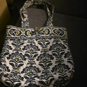 Vera Bradley Black and White Patterned Satchel